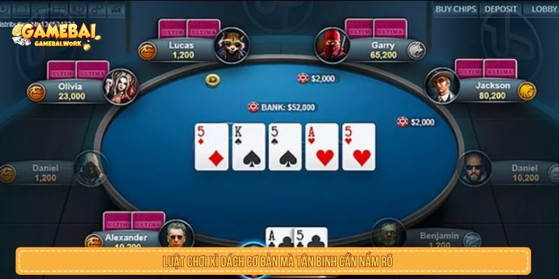 Luật chơi xì dách cơ bản mà tân binh cần nắm rõ