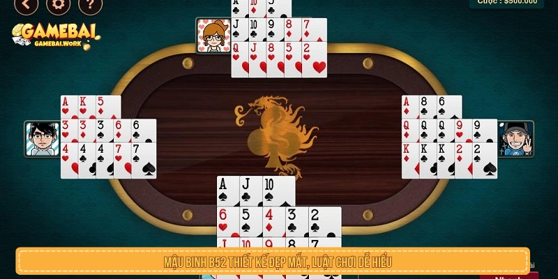 Game Bài B52 Trải Nghiệm Sảnh Cược Đổi Thưởng Đỉnh Cao Mậu binh B52 thiết kế đẹp mắt, luật chơi dễ hiểu
